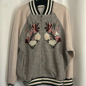 Floral Embroidered Sport Jacket